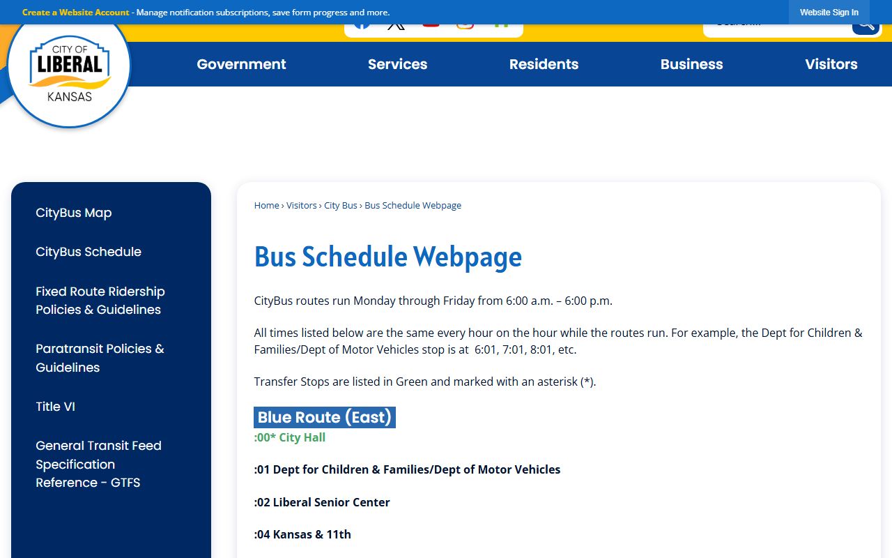 Seward County Clerk of District Court Liberal bus schedule