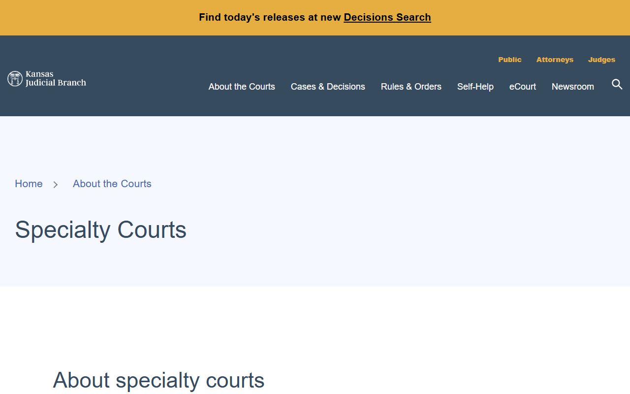 Seward County probate records Kansas specialty courts overview